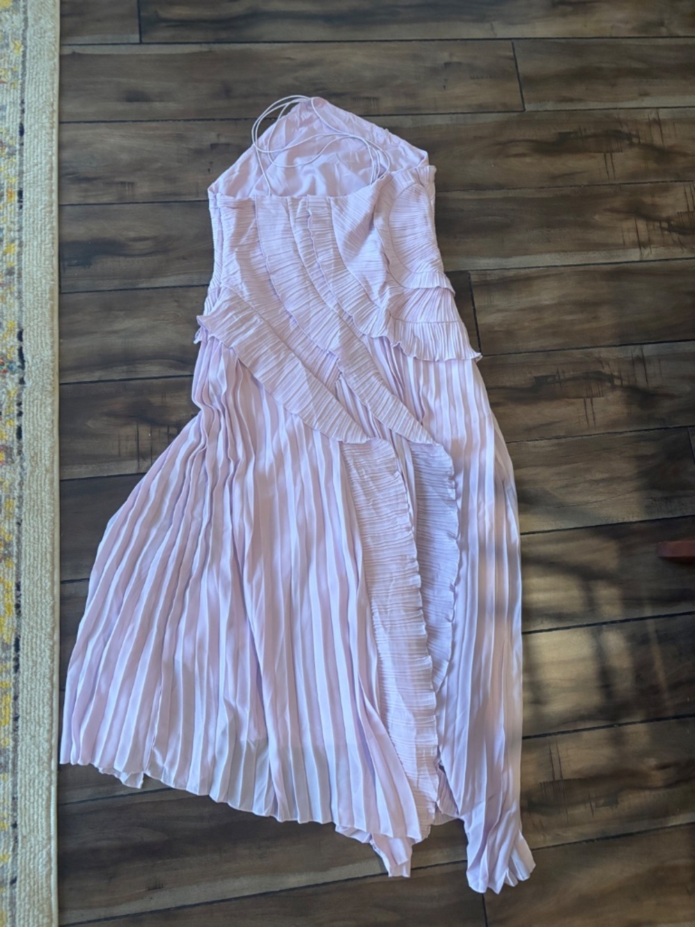 Lavender One-Shoulder Ruffled Maxi Dress - Picture 3 of 3